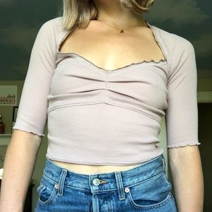 Free People Princess Cut Ballet Pink Crop Top